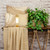 14" X 20" Beige and Gold Striped Cotton Blend Throw Pillow