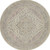 5' Ivory Pink And Gray Floral Medallion Distressed Round Rug