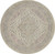 5' Ivory Pink And Gray Floral Medallion Distressed Round Rug