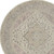 5' Ivory Pink And Gray Floral Medallion Distressed Round Rug