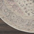 5' Ivory Pink And Gray Floral Medallion Distressed Round Rug