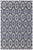 5' X 8' Blue and Tan Geometric Hand Woven Area Rug