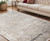 5' X 8' Gray Ivory And Brown Medallion Area Rug With Fringe