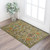 3' X 5' Green and Ivory Floral Power Loom Area Rug