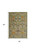 3' X 5' Green and Ivory Floral Power Loom Area Rug