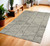 4' X 6' Gray and White Wool Abstract Area Rug