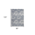 8' X 10' Navy Blue And Ivory Damask Distressed Area Rug