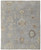 4' X 6' Gray and Blue Wool Floral Hand Knotted Area Rug