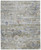 8' X 10' Ivory Green and Blue Floral Power Loom Worn Faded Area Rug