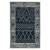 8' X 10' Charcoal And Ivory Wool Southwestern Hand Hooked Area Rug