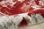 4' X 6' Ivory Red and Gray Abstract Area Rug