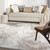 9' X 12' Ivory and Gray Abstract Non Skid Area Rug