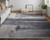 2' X 3' Dark Gray and Ivory Abstract Hand Tufted Area Rug