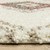 8' Ivory Gray And Red Southwestern Shag Runner Rug With Fringe