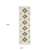 8' Ivory Gray And Red Southwestern Shag Runner Rug With Fringe