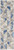 8' Ivory Blue and Gray Geometric Non Skid Runner Rug