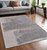 5' X 8' Gray and Ivory Abstract Hand Tufted Area Rug