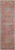 8' Blue and Red Floral Medallion Distressed Non Skid Runner Rug