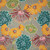8' X 11' Gray Red and Yellow Floral Hand Carved Handmade Area Rug