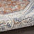 8' Runner Gray and Red Medallion Power Loom Runner Rug