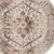 4' Ivory Red And Orange Floral Distressed Round Rug