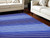 8' X 11' Blue Wool Striped Hand Woven Area Rug