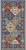 2' X 4' Red Blue And Light Brown Ogee Distressed Area Rug