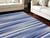 7' X 10' Ivory Tan and Blue Abstract Distressed Non Skid Area Rug