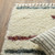 8' Ivory Gray And Tan Striped Shag Runner Rug With Fringe