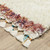 8' Ivory Gray And Tan Striped Shag Runner Rug With Fringe