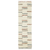 8' Ivory Gray And Tan Striped Shag Runner Rug With Fringe