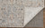 7' X 10' Ivory Tan and Blue Abstract Power Loom Worn Faded Area Rug With Fringe