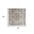 8' Gray and Ivory Square Medallion Power Loom Distressed Area Rug