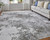 8' X 11' Gray and Silver Abstract Power Loom Worn Faded Area Rug