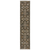 8' Brown Gray And Tan Oriental Runner Rug
