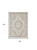 5' X 7' Ivory And Gray Floral Medallion Distressed Area Rug