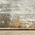 10' X 13' Gray And Gold Abstract Area Rug With Fringe
