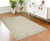 4' X 6' Ivory and Gray Wool Chevron Area Rug