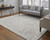 3' X 5' Ivory Abstract Hand Woven Worn Faded Area Rug