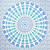 92" X 84" Blue Green And White Mandala Cotton Hanging Tapestry