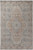 8' X 10' Gray Ivory and Orange Oriental Power Loom Worn Faded Area Rug With Fringe