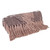 50" X 60" Taupe and Gray Woven Cotton Striped Throw Blanket with Fringe