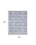 7' X 10' Ivory and Navy Blue Damask Distressed Non Skid Area Rug