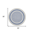 8' Ivory and Blue Geometric Distressed Round Rug