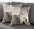 Set of Two 18" Black and White Cowhide Throw Pillows