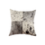 Set of Two 18" Black and White Cowhide Throw Pillows