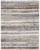 5' X 8' Ivory Blue and Brown Striped Power Loom Area Rug