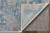 10' Blue Gold and Gray Abstract Power Loom Runner Rug With Fringe