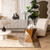 8' X 11' Beige and Brown Abstract Power Loom Distressed Non Skid Area Rug