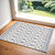 3' X 5' Ivory and Blue Geometric Area Rug